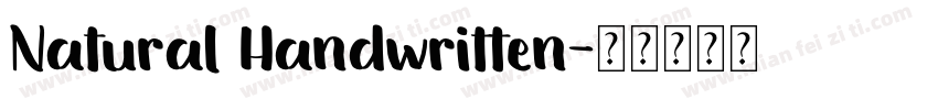 Natural Handwritten字体转换